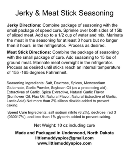 Mild Jerky and Meat Stick Seasoning