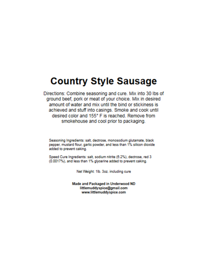 Country Style Sausage Seasoning