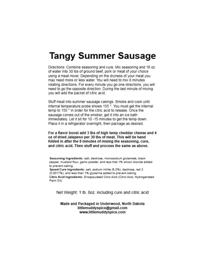 Tangy Summer Sausage